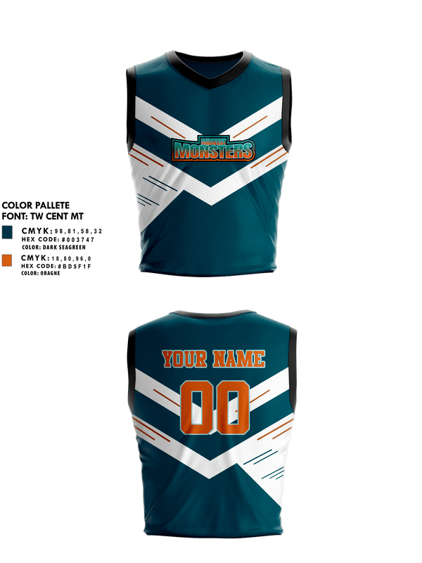 Midwest Monsters 95808505 Womens Basketball Jersey - 10