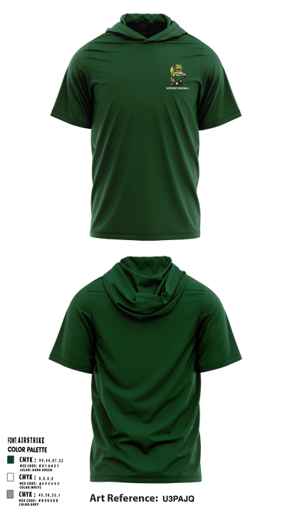Winthrop Baseball 32251346 Short Sleeve Performance Shirt with hood - 1