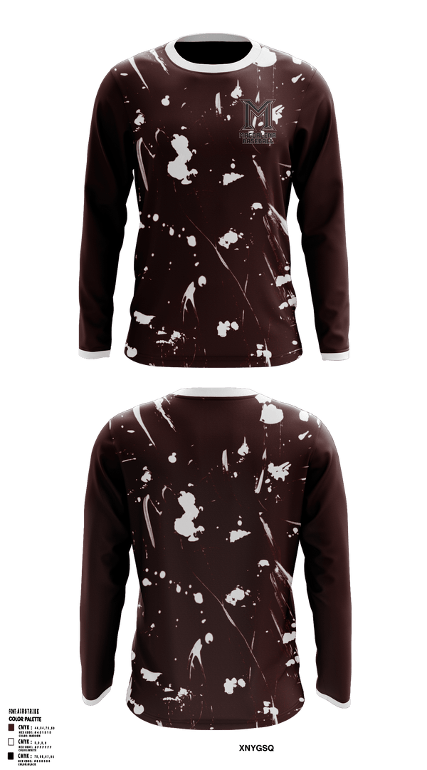 Magdalena High School Baseball 69500087 Long Sleeve Performance Shirt 1