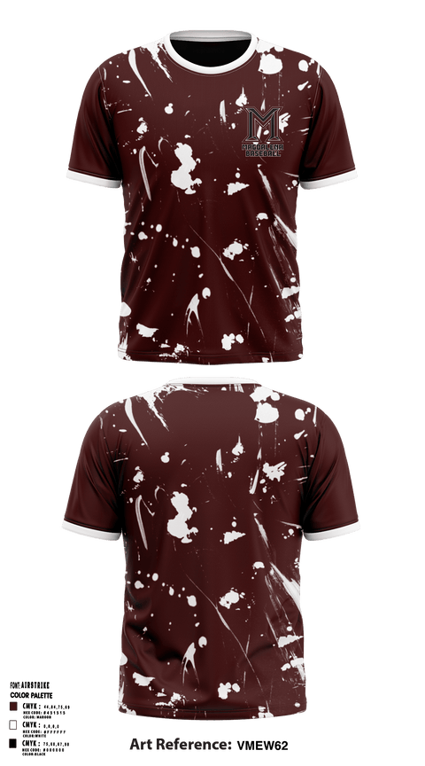 Magdalena High School Baseball 69500087 Short Sleeve Performance Shirt - 1