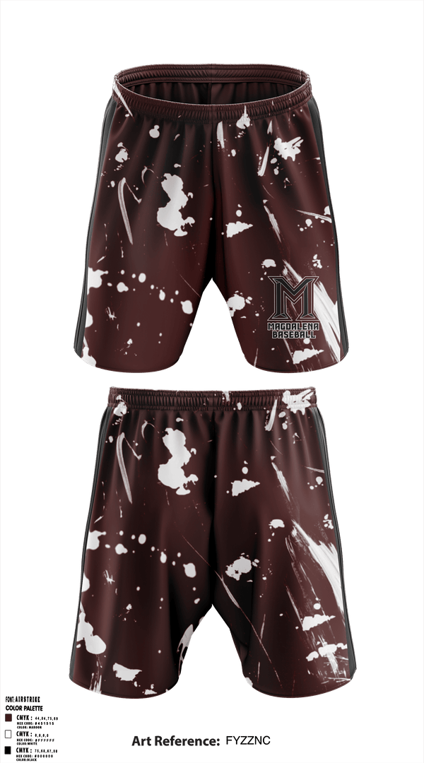 Magdalena High School Baseball 69500087 Athletic Shorts With Pockets - 1