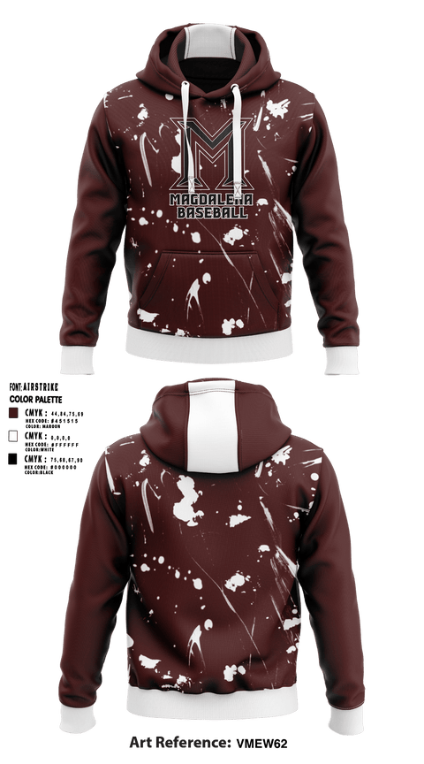 Magdalena High School Baseball 69500087 Hoodie - 1