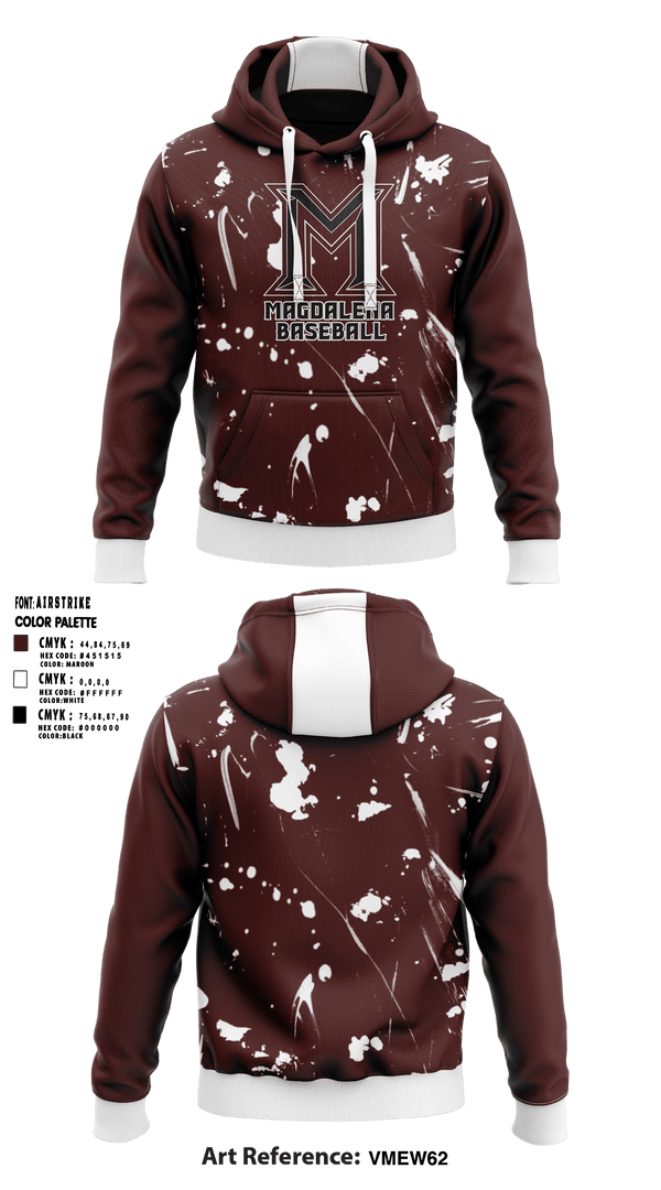 Magdalena High School Baseball 69500087 Hoodie - 1