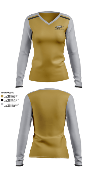 Naylor Lady Eagles Softball Women's Long Sleeve V-neck Shirt - 1