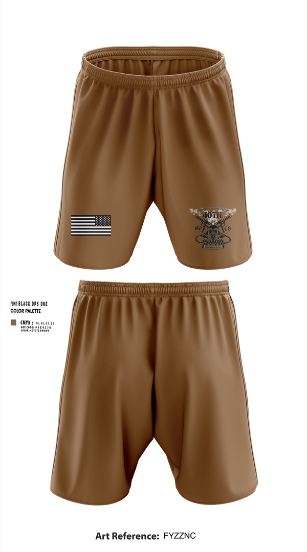 40th Military Police 36326836 Athletic Shorts With Pockets - 31