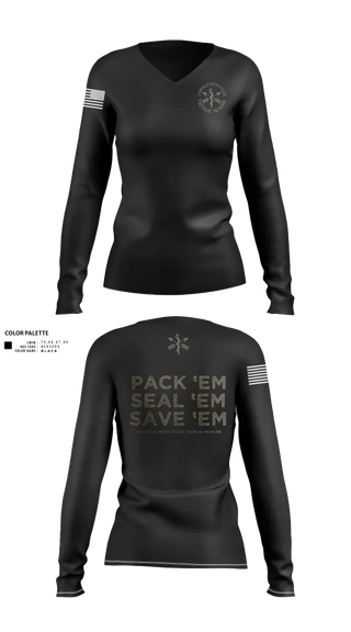 Womens Long Sleeve Vneck Shirt, LMPD HSO TRT, Police, Teamtime, Team time, sublimation, custom sports apparel, team uniforms, spirit wear, spiritwear, sports uniforms, custom shirts, team store, custom team store, fundraiser sports, apparel fundraiser