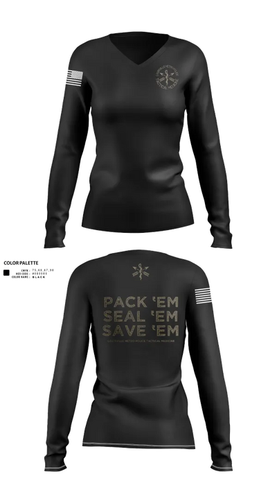 LMPD HSO TRT Women's Long Sleeve V-neck Shirt - 50