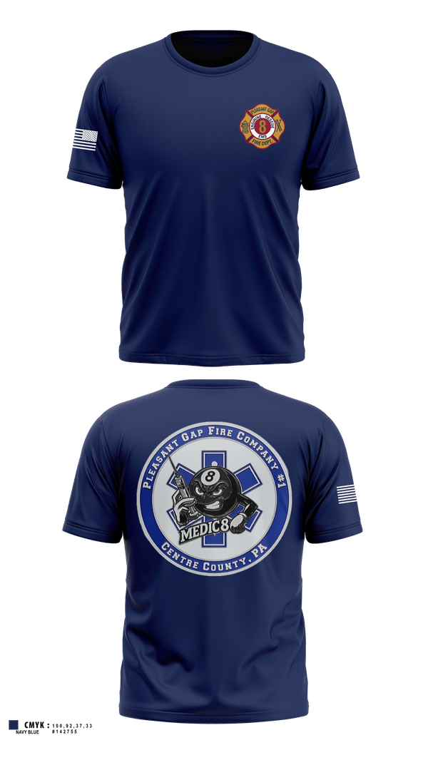 Short Sleeve Performance Shirt, Pleasant Gap Fire Company, EMS/EMT, Teamtime, Team time, sublimation, custom sports apparel, team uniforms, spirit wear, spiritwear, sports uniforms, custom shirts, team store, custom team store, fundraiser sports, apparel fundraiser