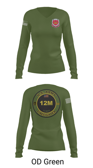 Womens Long Sleeve Vneck Shirt, 1153rd Firefighter Unit, , Teamtime, Team time, sublimation, custom sports apparel, team uniforms, spirit wear, spiritwear, sports uniforms, custom shirts, team store, custom team store, fundraiser sports, apparel fundraiser