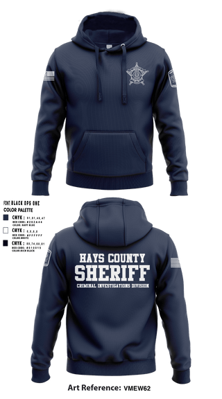 Hays County Sheriff's Office - CID 76464241 Hoodie - 4
