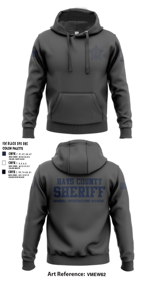 Hays County Sheriff's Office - CID 76464241 Hoodie - 5