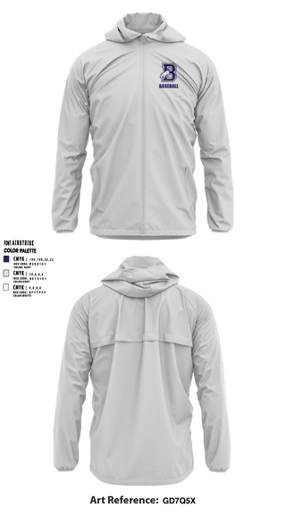 Burrillville High School Broncos Baseball 5359467 Windbreaker - 2