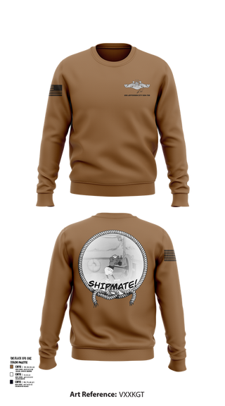 Crew Neck Sweatshirt, USS Jefferson City FCPOA, Navy, Teamtime, Team time, sublimation, custom sports apparel, team uniforms, spirit wear, spiritwear, sports uniforms, custom shirts, team store, custom team store, fundraiser sports, apparel fundraiser