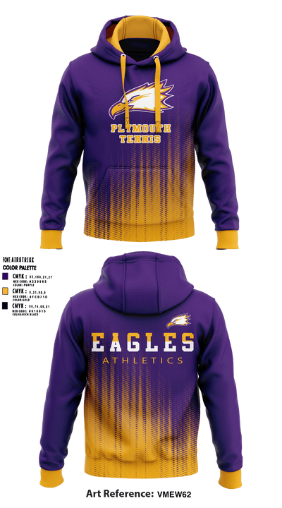 Plymouth Christian Academy Tennis 25793100 Hoodie - 1