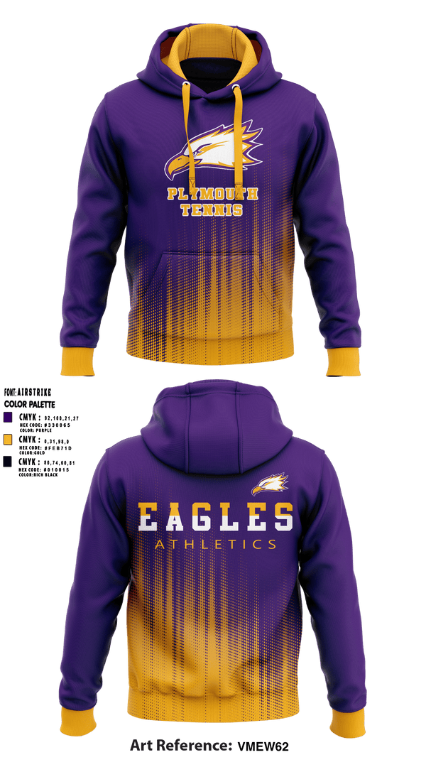 Plymouth Christian Academy Tennis 25793100 Hoodie - 1