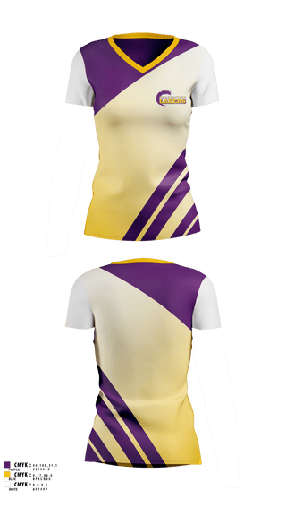 Camdenton R-3 High School Tennis 31500690 Women's Short Sleeve V-neck Shirt - 1