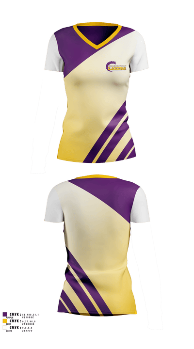 Camdenton R-3 High School Tennis 31500690 Women's Short Sleeve V-neck Shirt - 1