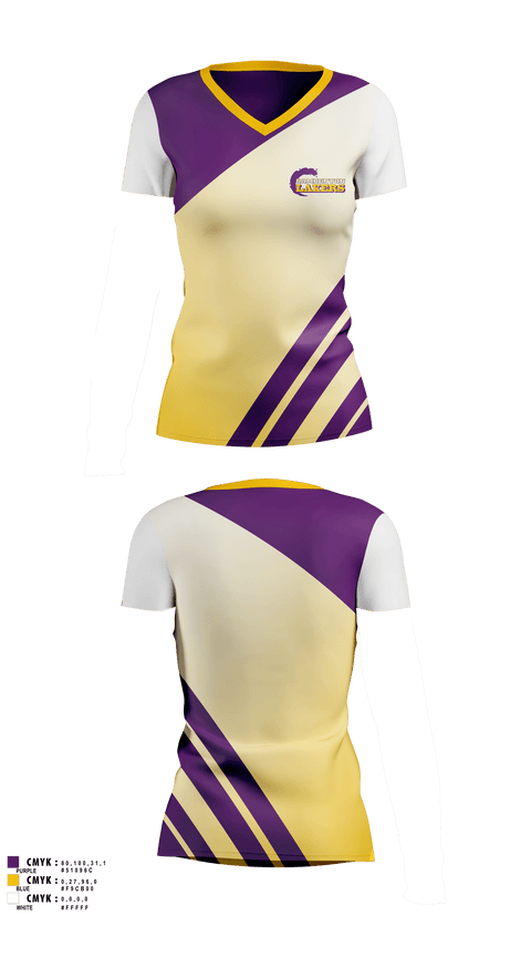 Camdenton R-3 High School Tennis 31500690 Women's Short Sleeve V-neck Shirt - 1