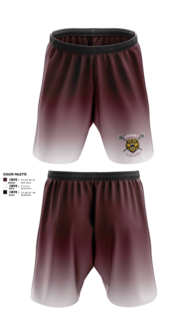 Granby Youth Lacrosse 30254765 Athletic Shorts With Pockets - 2
