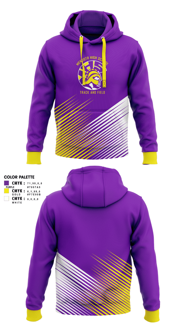 Mendota High School Track and Field 70023215 Hoodie - 1