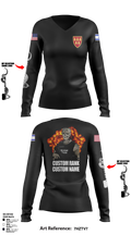 13th MDB 55171916 Women's Long Sleeve V-neck Shirt - 1