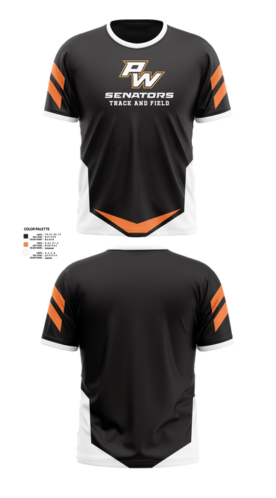 Portsmouth West Middle School Track and Field 57073821 Short Sleeve Performance Shirt -20