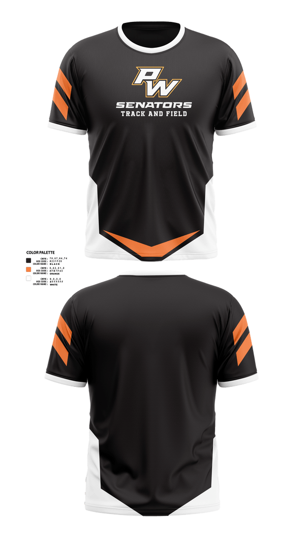 Portsmouth West Middle School Track and Field 57073821 Short Sleeve Performance Shirt -20