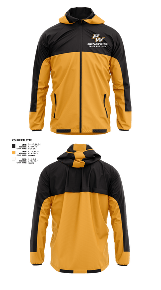 Portsmouth West Middle School Track and Field 57073821 Windbreaker - 3
