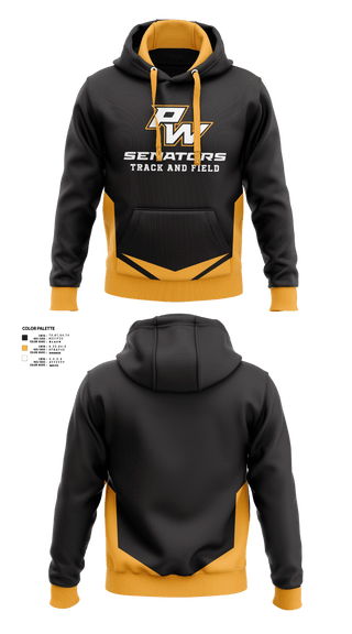 Portsmouth West Middle School Track and Field 57073821 Hoodie - 3