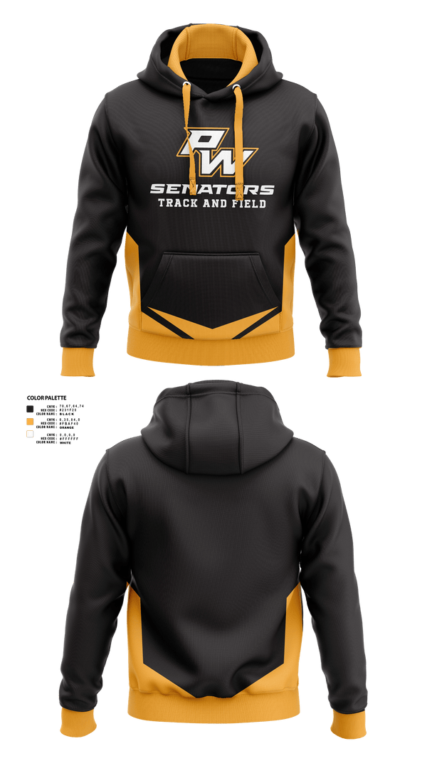 Portsmouth West Middle School Track and Field 57073821 Hoodie - 3