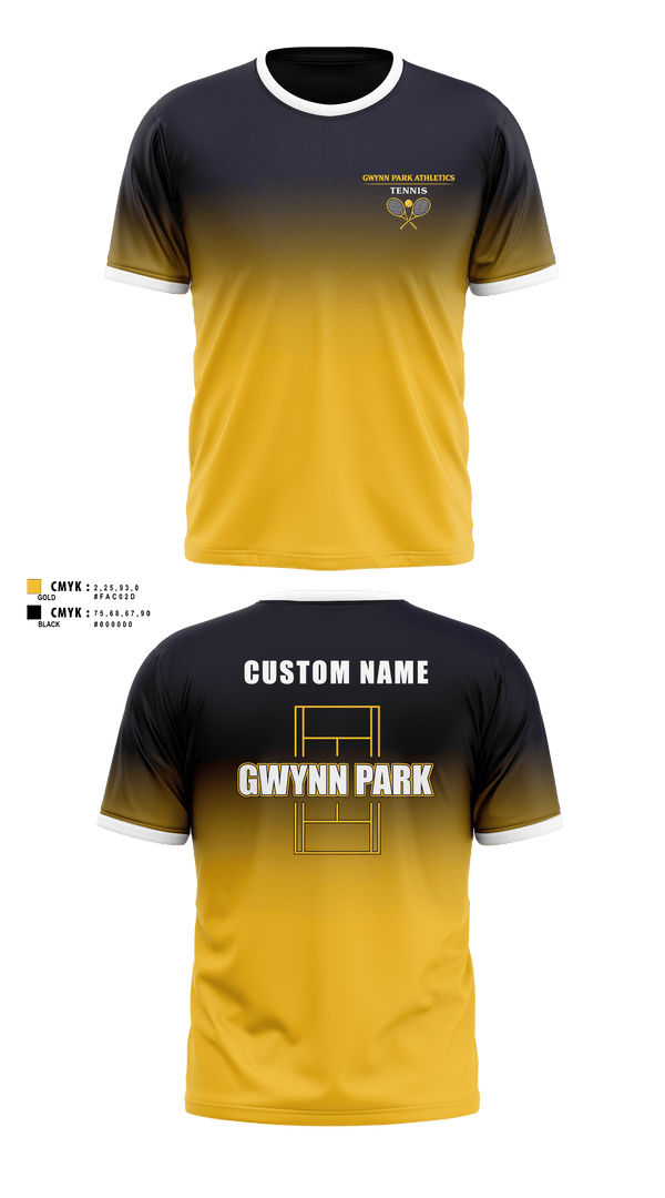 Gwynn Park High School Tennis 16413228 Short Sleeve Performance Shirt - 2