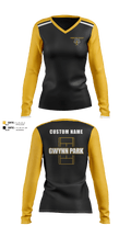 Gwynn Park Yellowjackets Women's Long Sleeve V-neck Shirt - 1