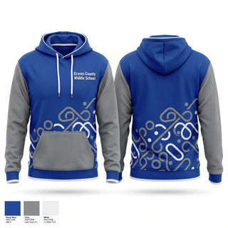 Hoodie, Graves County Middle School, Cheer, Teamtime, Team time, sublimation, custom sports apparel, team uniforms, spirit wear, spiritwear, sports uniforms, custom shirts, team store, custom team store, fundraiser sports, apparel fundraiser