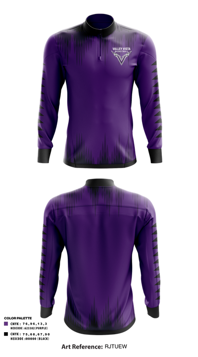 Valley Vista Basketball 15581417 Quarter Zip Jacket - 1