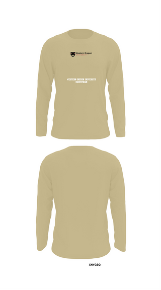 Long Sleeve Performance Shirt, Western Oregon University Equestrian, Spirit Store, Teamtime, Team time, sublimation, custom sports apparel, team uniforms, spirit wear, spiritwear, sports uniforms, custom shirts, team store, custom team store, fundraiser sports, apparel fundraiser