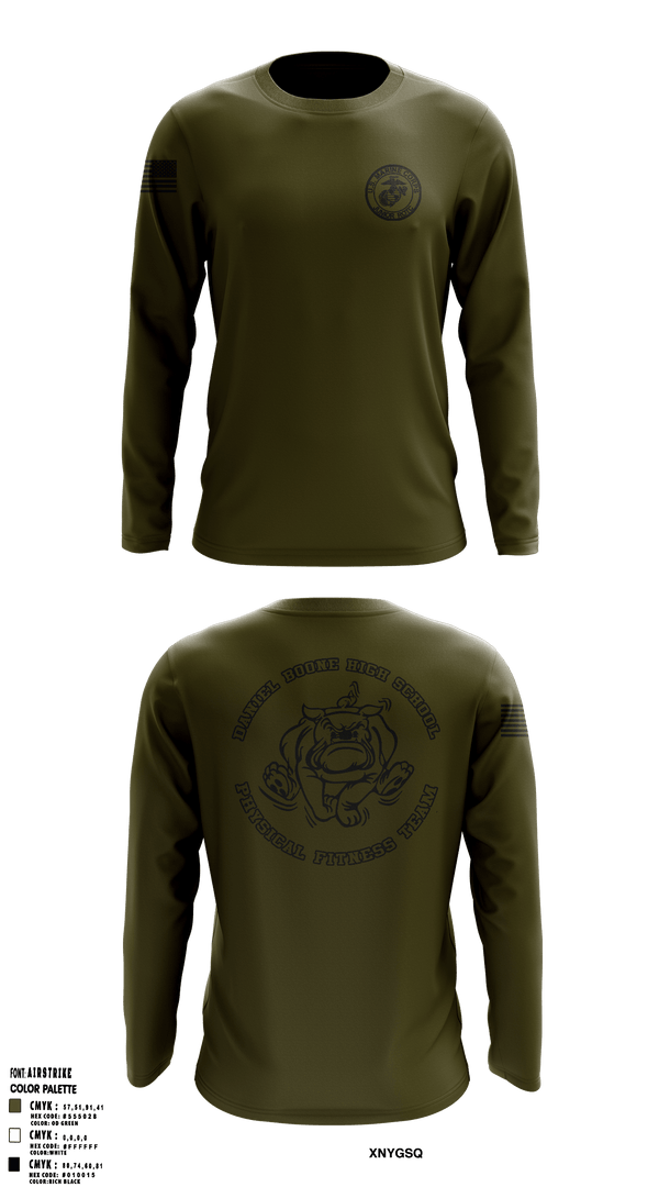 MCJROTC Physical Fitness Team 64833959 Long Sleeve Performance Shirt 1