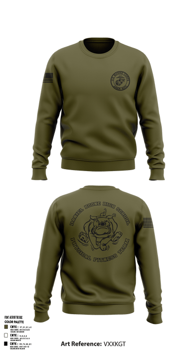 MCJROTC Physical Fitness Team 64833959 Crew Neck Sweatshirt - 1