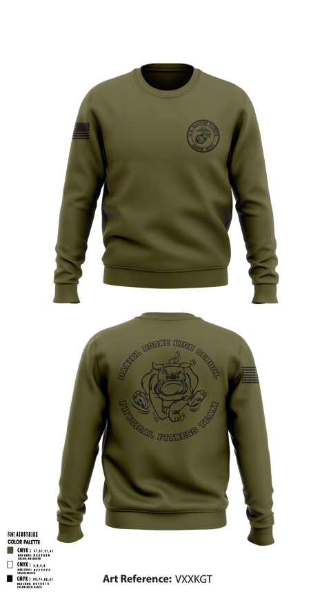MCJROTC Physical Fitness Team 64833959 Crew Neck Sweatshirt - 1