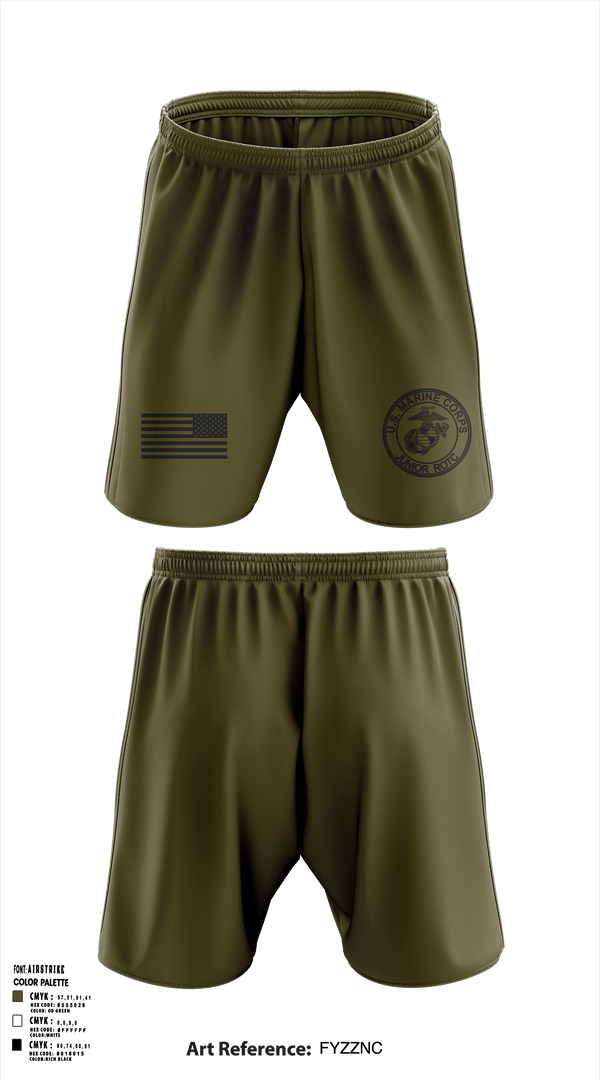 MCJROTC Physical Fitness Team 64833959 Athletic Shorts With Pockets - 1