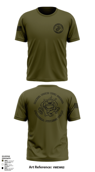 MCJROTC Physical Fitness Team 64833959 Old School Cotton Feel Shirt - 1