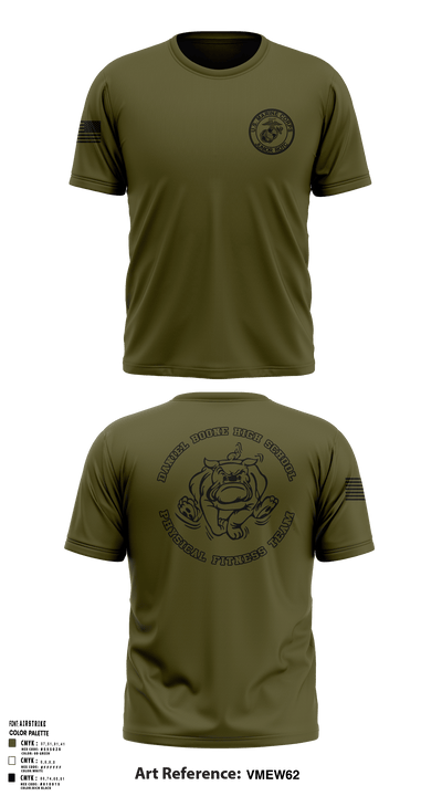 MCJROTC Physical Fitness Team 64833959 Old School Cotton Feel Shirt - 1