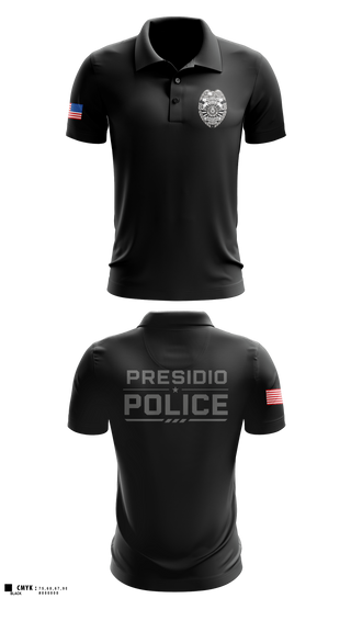 Short Sleeve Performance Polo, Presidio Police Department, Police, Teamtime, Team time, sublimation, custom sports apparel, team uniforms, spirit wear, spiritwear, sports uniforms, custom shirts, team store, custom team store, fundraiser sports, apparel fundraiser