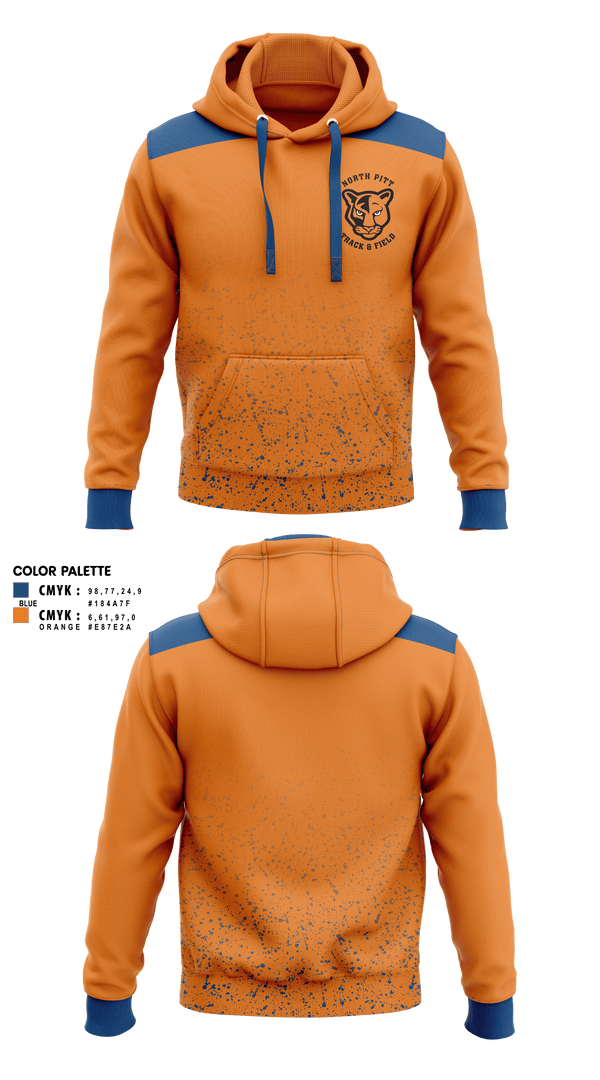North Pitt High School Track and Field 81269617 Hoodie - 1