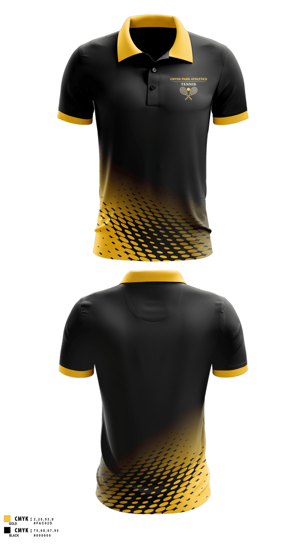 Gwynn Park High School Tennis 16413228 Short Sleeve Performance Polo - 1