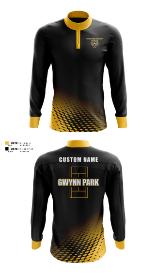 Gwynn Park High School Tennis 16413228 Quarter Zip Jacket - 1