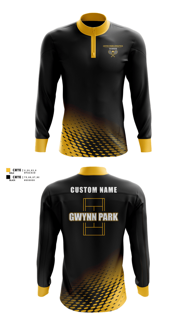 Gwynn Park High School Tennis 16413228 Quarter Zip Jacket - 1