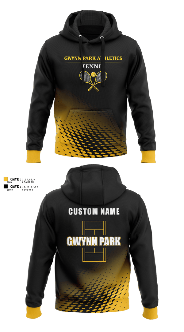 Gwynn Park High School Tennis 16413228 Hoodie - 1