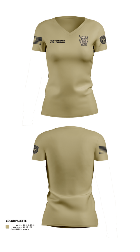 fallon-army-recruiting-station Women's Short Sleeve V-neck Shirt -22