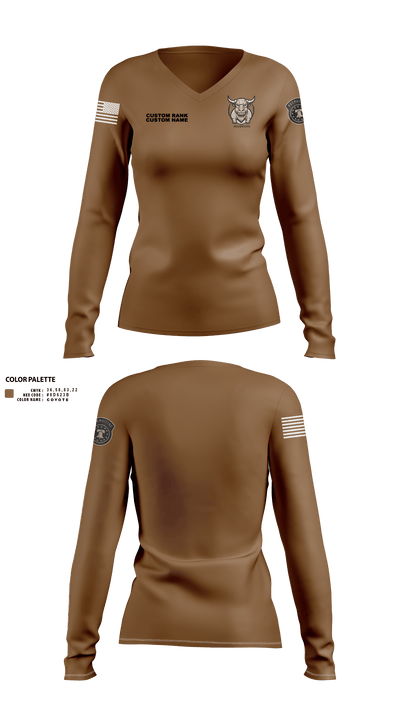 fallon-army-recruiting-station Women's Long Sleeve V-neck Shirt -20