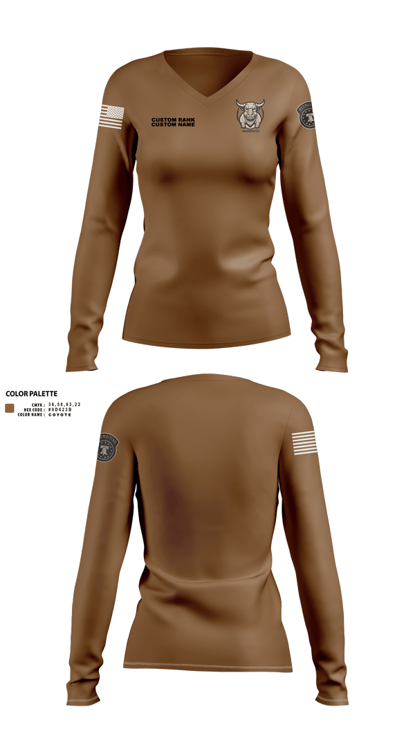 fallon-army-recruiting-station Women's Long Sleeve V-neck Shirt -20